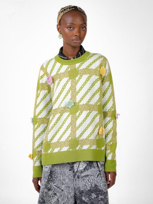 Topiary tartan jersey