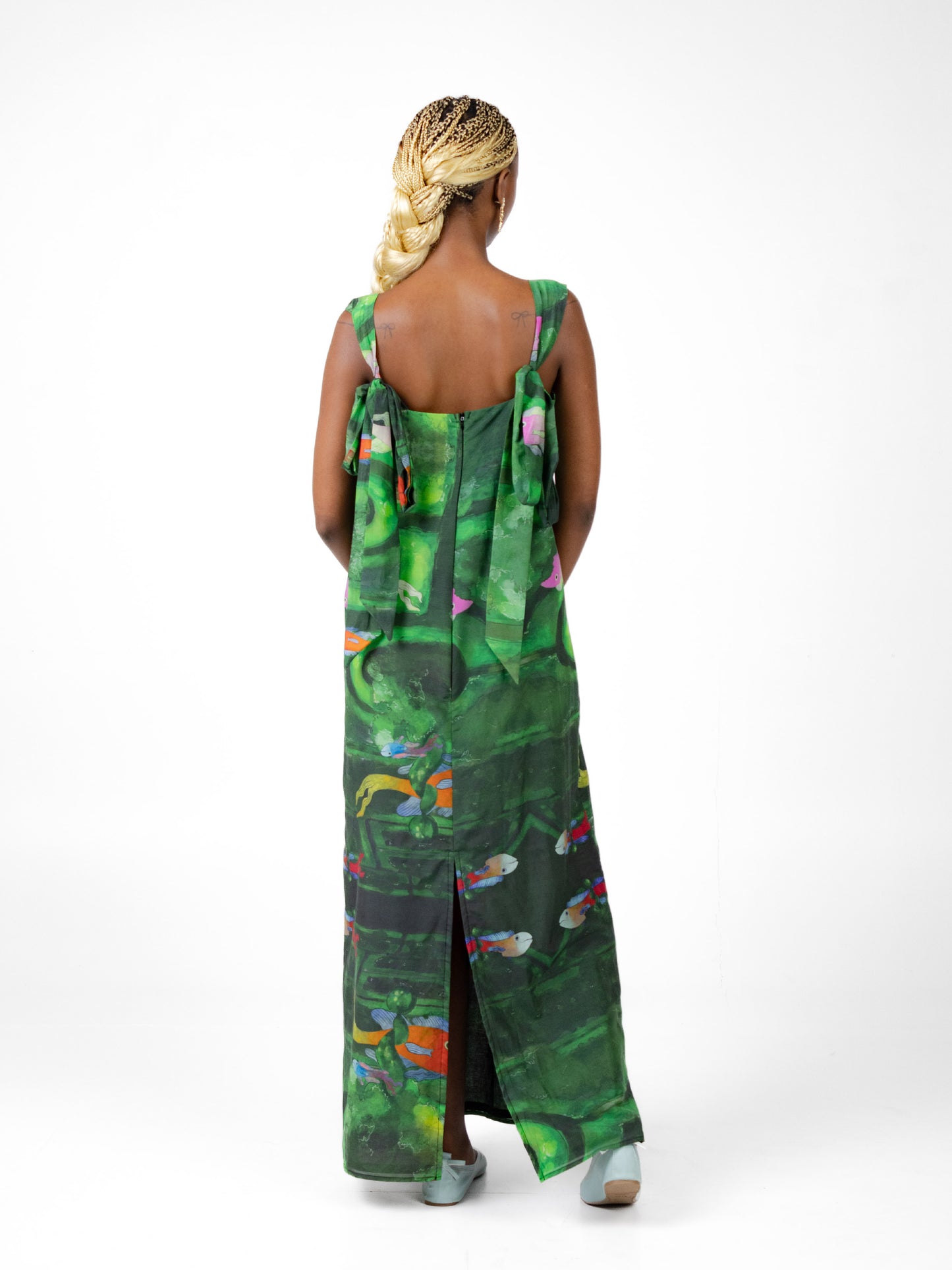 Topiary garden with fish dress
