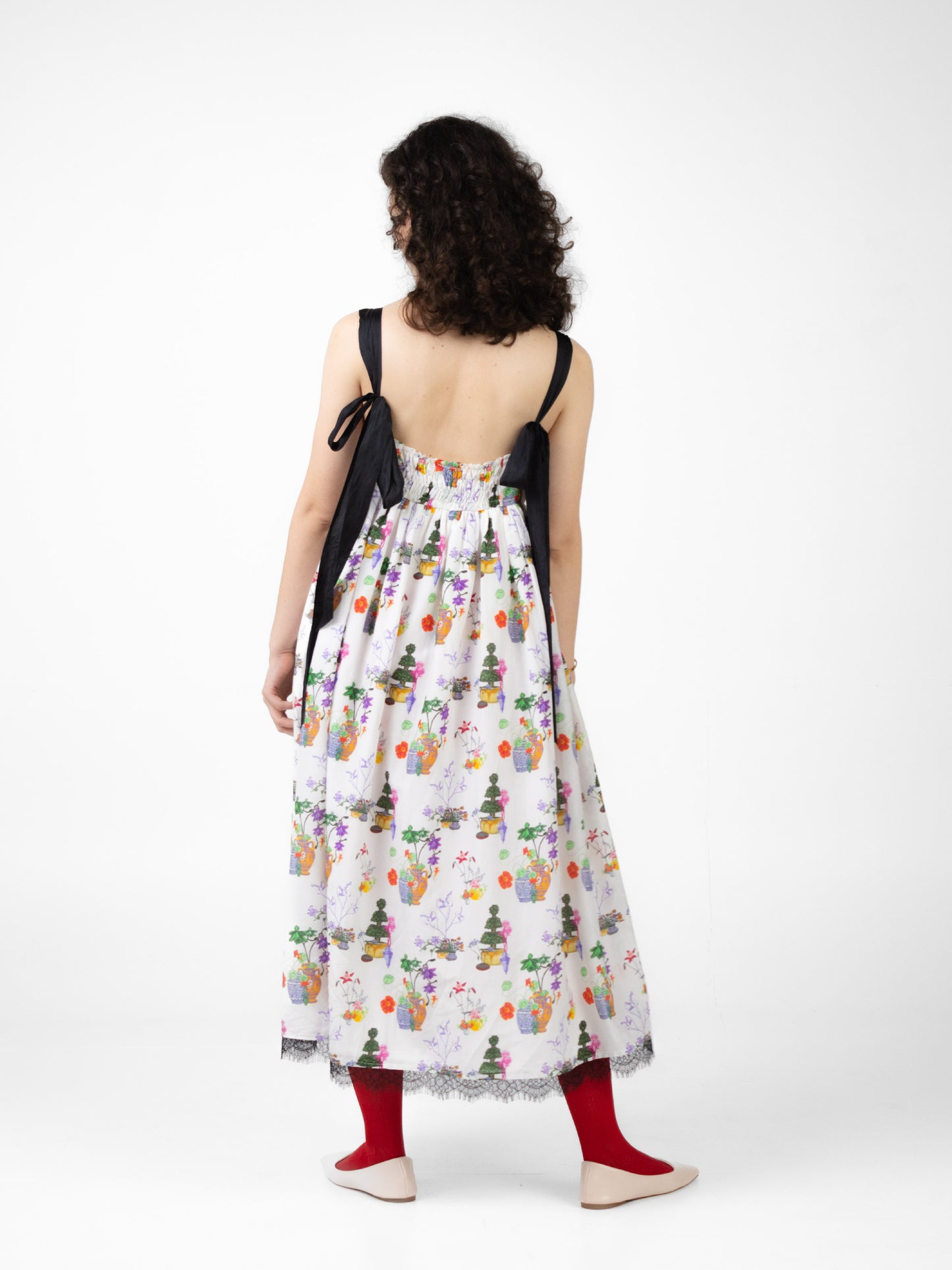 Still life with vases and flowers dress