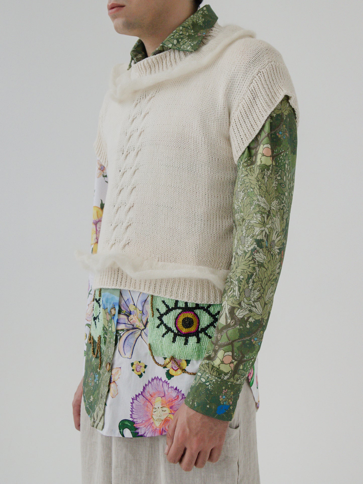 Cream Frill Vest