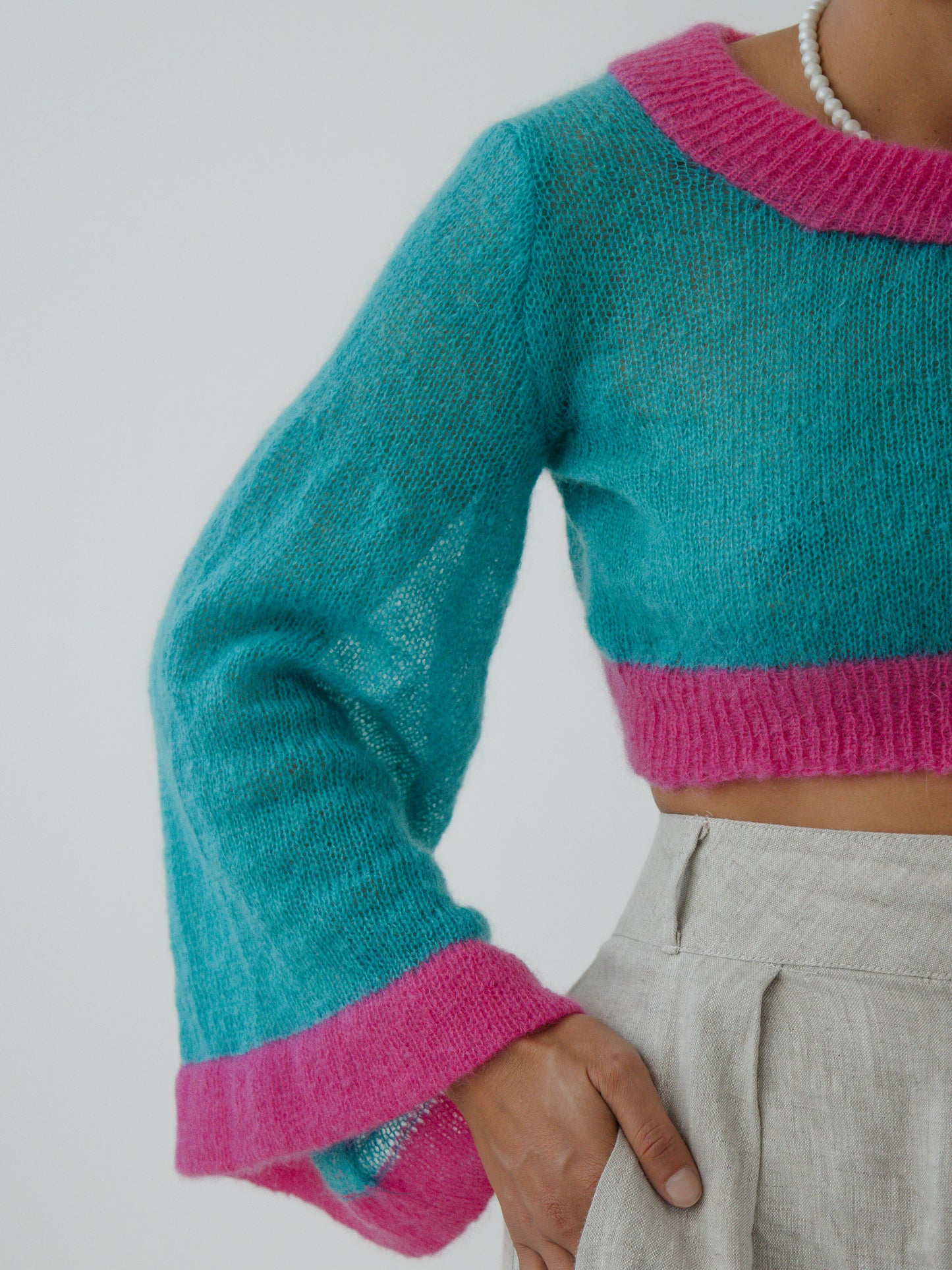 Bell Sleeve Cropped Jersey