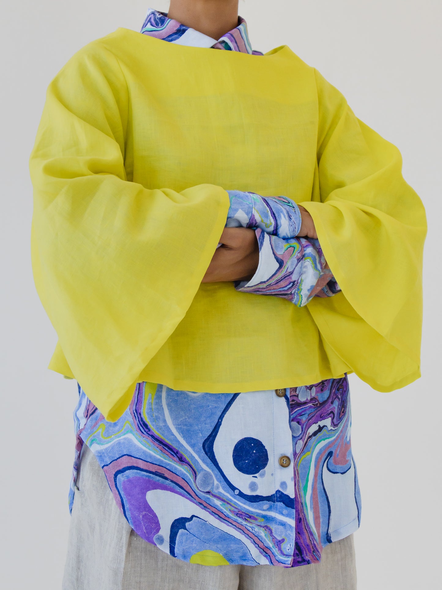 Bell Sleeve Top - Lime