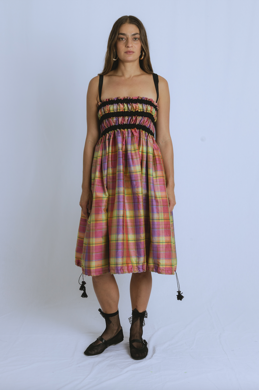 Silk Tartan Cocoon (Made to order)